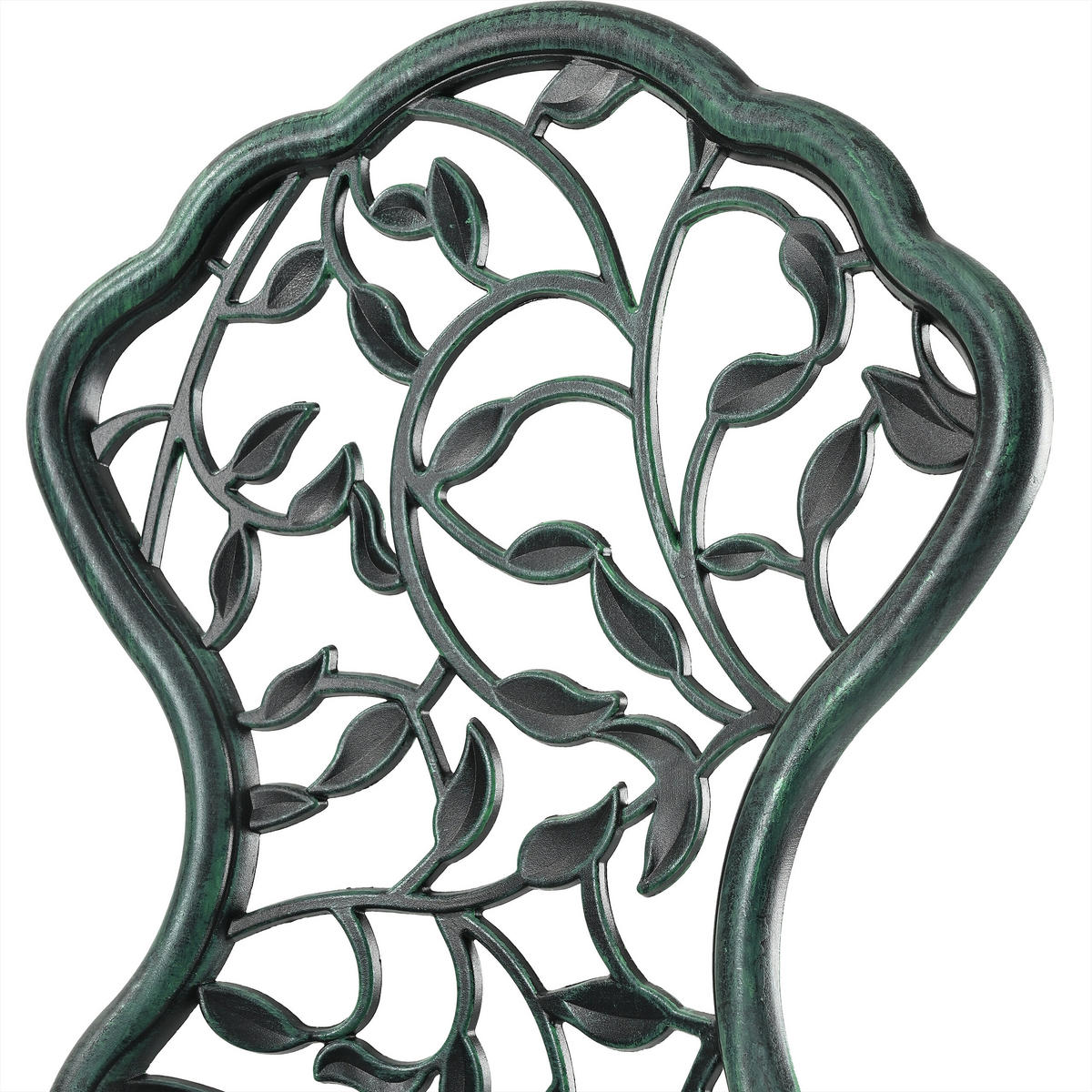 3-TLG.GARTENMÖBEL-SET - Dunkelgrün, Metall - Relaxdays