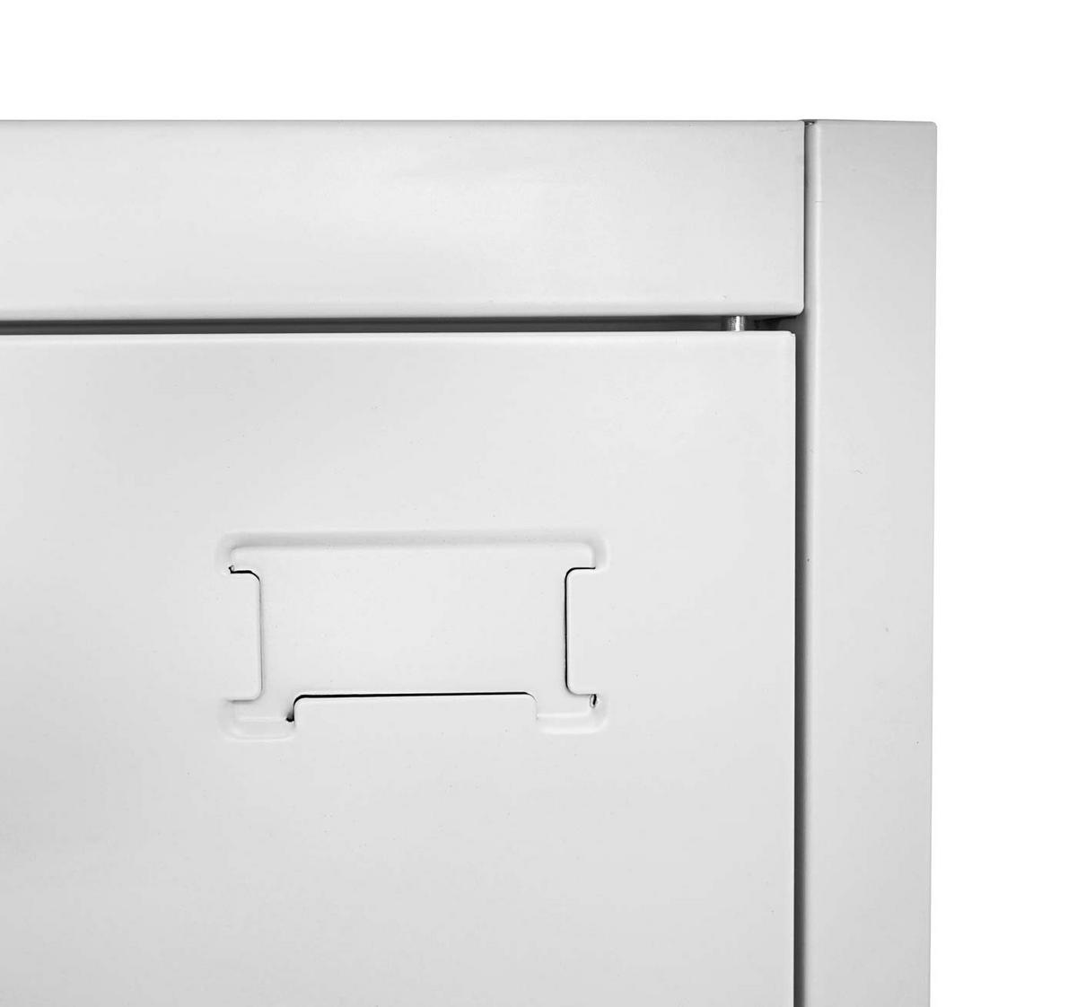 AKTENSCHRANK Hellgrau - Hellgrau, Metall (90/185/40cm) - MCW