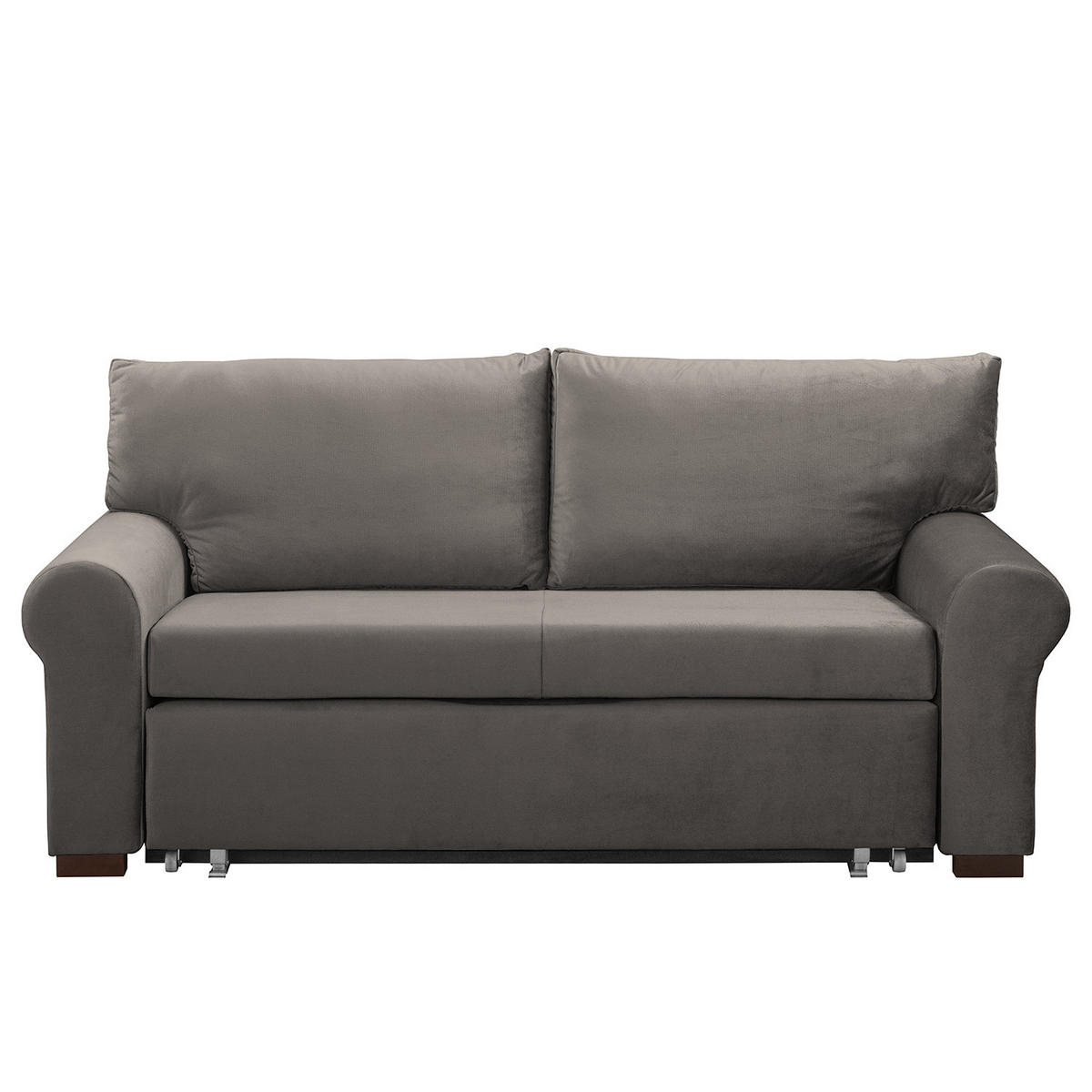 SCHLAFSOFA - Transparent/Braun, Birkenholz/Textil (205/95/90cm) - home24