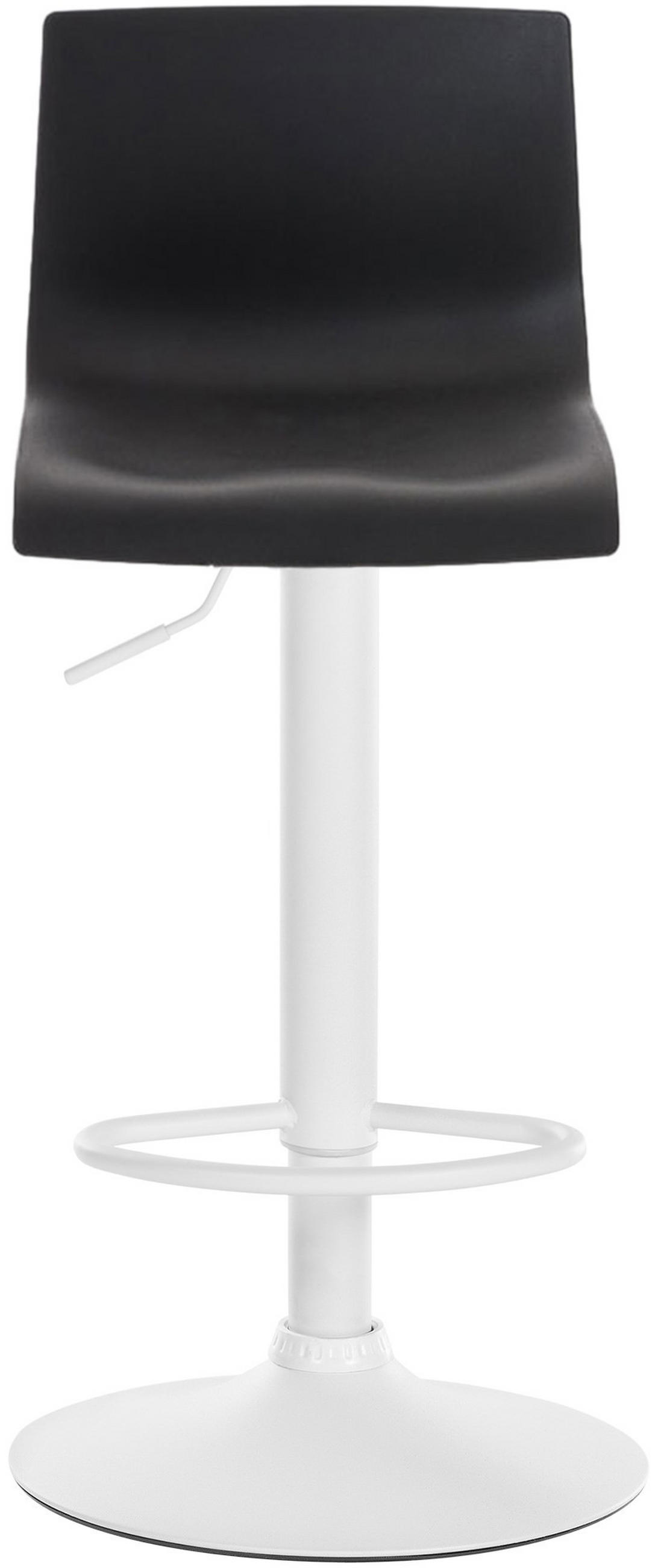 BARHOCKER Pesan Kunststoff Schwarz Weiß - Schwarz, Kunststoff/Metall (39/84/36cm) - DELUKE