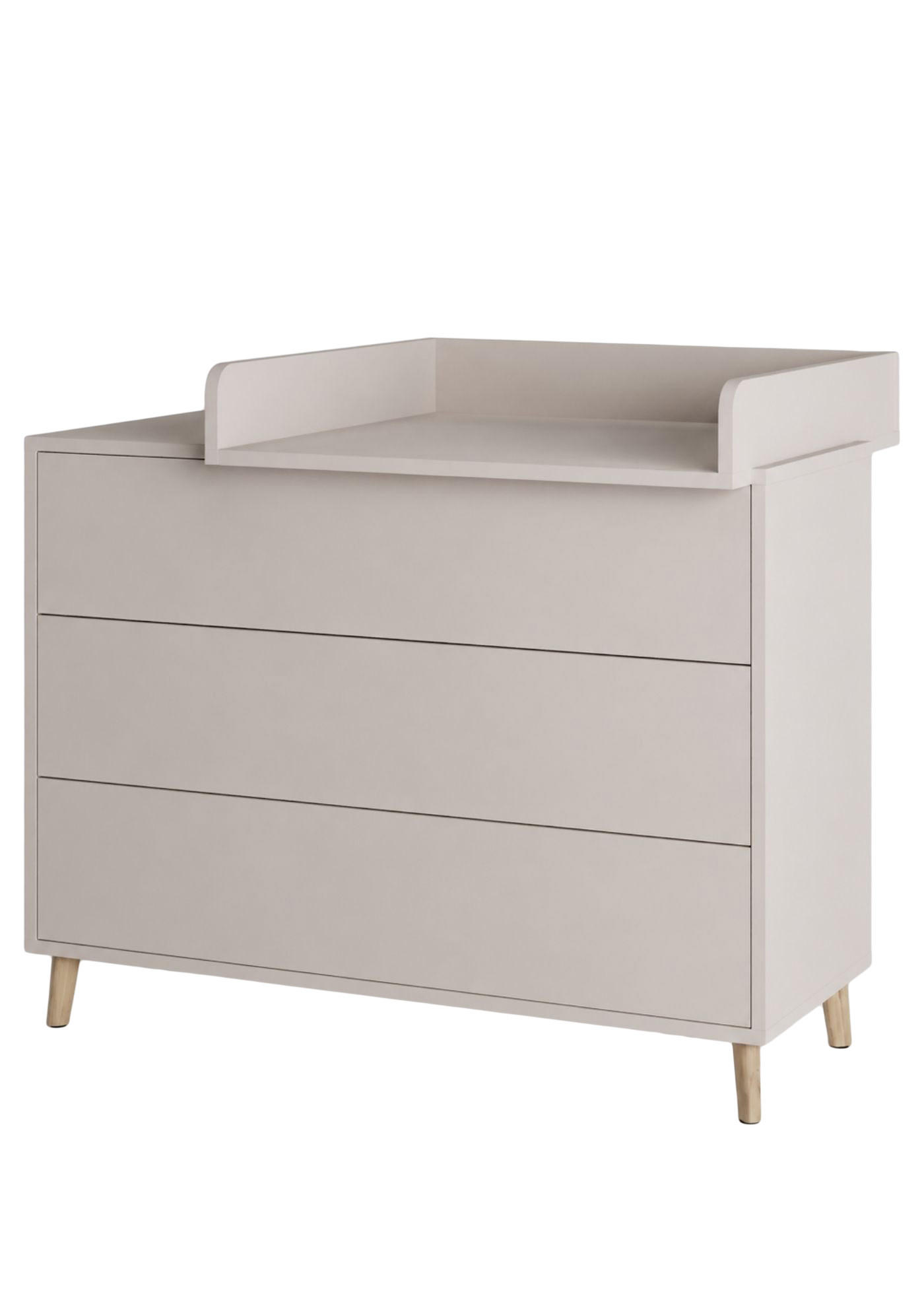 WICKELKOMMODE EDEN – Push-to-Open, Touch-Close, abnehmbarer Wickelaufsatz & Schubladen mit Fächern - sahara dust - Buchefarben/Sahara, Holzwerkstoff/Buchenholz (71/94/114cm) - Sämann – make a difference.
