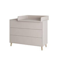 WICKELKOMMODE EDEN – Push-to-Open, Touch-Close, abnehmbarer Wickelaufsatz & Schubladen mit Fächern - sahara dust - Buchefarben/Sahara, Holzwerkstoff/Buchenholz (71/94/114cm) - Sämann – make a difference.