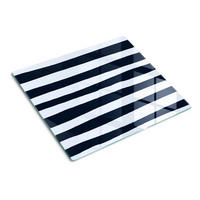 GLASPLATTE 60x52 cm Streifen - Schwarz, Glas (60/0.4/52cm) - TULUP