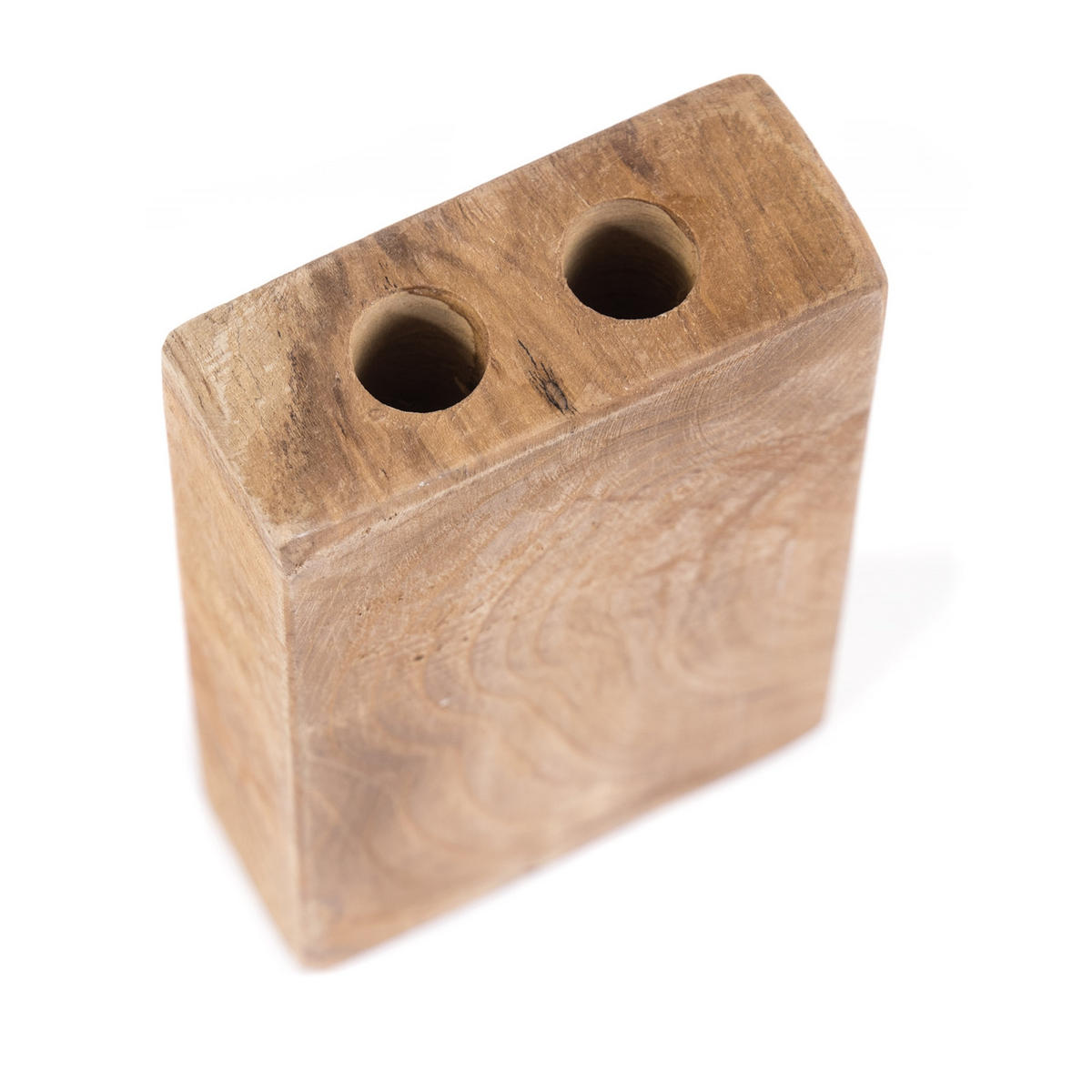 ZAHNBÜRSTENHALTER Duo II Teakholz, für 2 Zahnbürsten naturfarben - Naturfarben, Holz (10/16/4cm) - DESIGN DELIGHTS