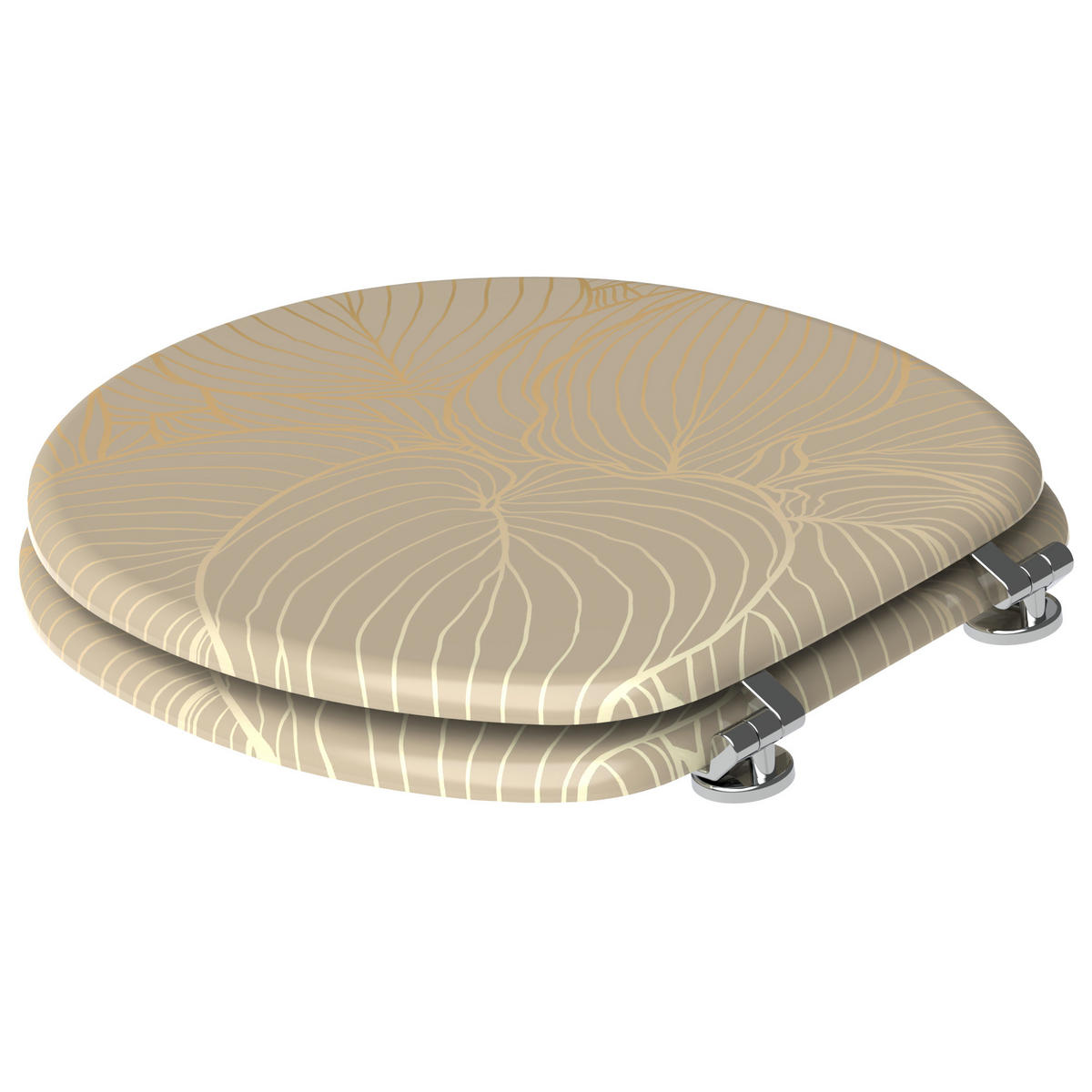 WC-SITZ Hosta - Beige, Holzwerkstoff (38/6/47cm) - Sanilo