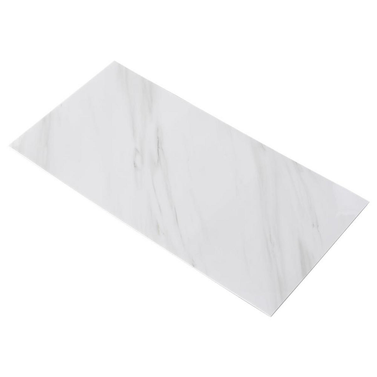 WANDPANEELE 1.8m²/10-TLG. Wasserdicht Selbstklebend Marmormuster Weiß - Weiß, Kunststoff (30/60/0.2cm) - Livingandhome