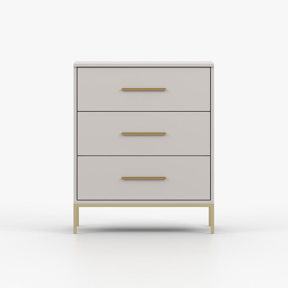 KOMMODE ROSA 3S 70/85/40,5 cm Kaschmir - Kaschmir, Holzwerkstoff/Metall (70/85/40.5cm) - imoebel24