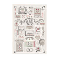 GESCHIRRTUCH Étiquettes de vins ekrü 48 x 72 cm - Weiß, Textil (72/48cm) - Winkler