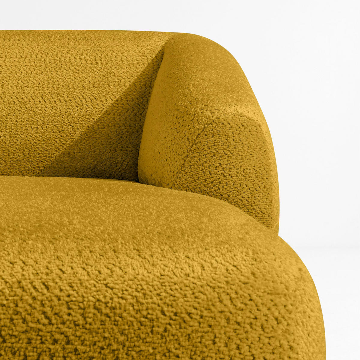 ECKSOFA RECHTS VIRA, Gelb, Chenille - Gelb/Schwarz, Holz/Holzwerkstoff (300/160cm) - KONSIMO®