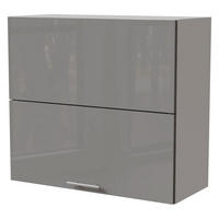 KÜCHENHÄNGESCHRANK Essen W8B/80-AV Grau Hochglanz / Weiß Matt 80 / 32,5 / 72cm - Weiß/Grau, Holz/Holzwerkstoff (80/72/32.5cm) - Feldmann-Wohnen