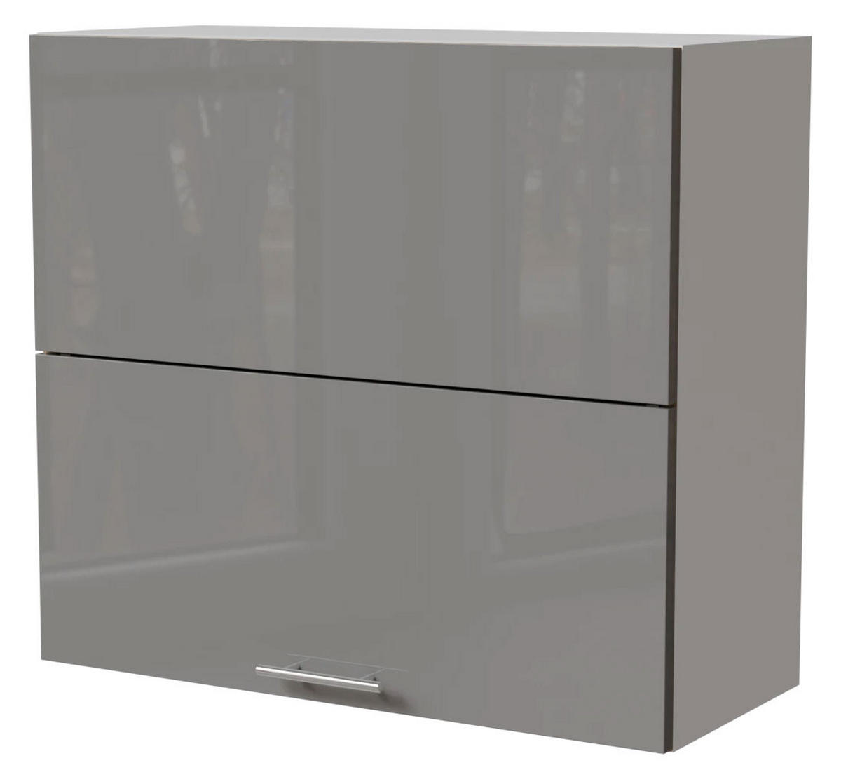 KÜCHENHÄNGESCHRANK Essen W8B/80-AV Grau Hochglanz / Weiß Matt 80 / 32,5 / 72cm - Weiß/Grau, Holz/Holzwerkstoff (80/72/32.5cm) - Feldmann-Wohnen