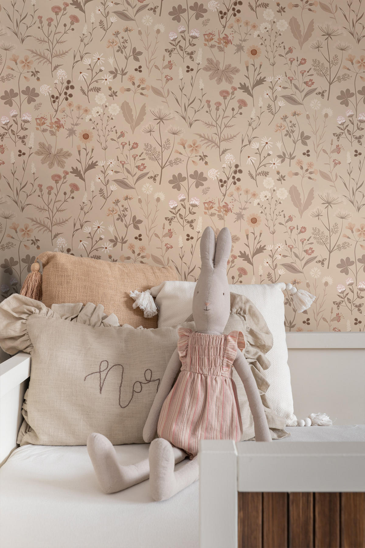 TAPETE Feldblumen 53 cm x 10.05 m - Beige, Papier (53/1000cm) - ESTAhome