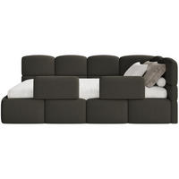 KINDERBETT Cloudy Braun 120 x 200 cm - Schwarz/Braun, Kunststoff/Textil (120/200cm) - Selsey