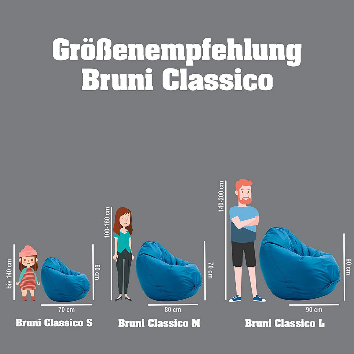 SITZSACK Classico S minzgrün - Mintgrün, Kunststoff/Textil (70/60/70cm) - Bruni