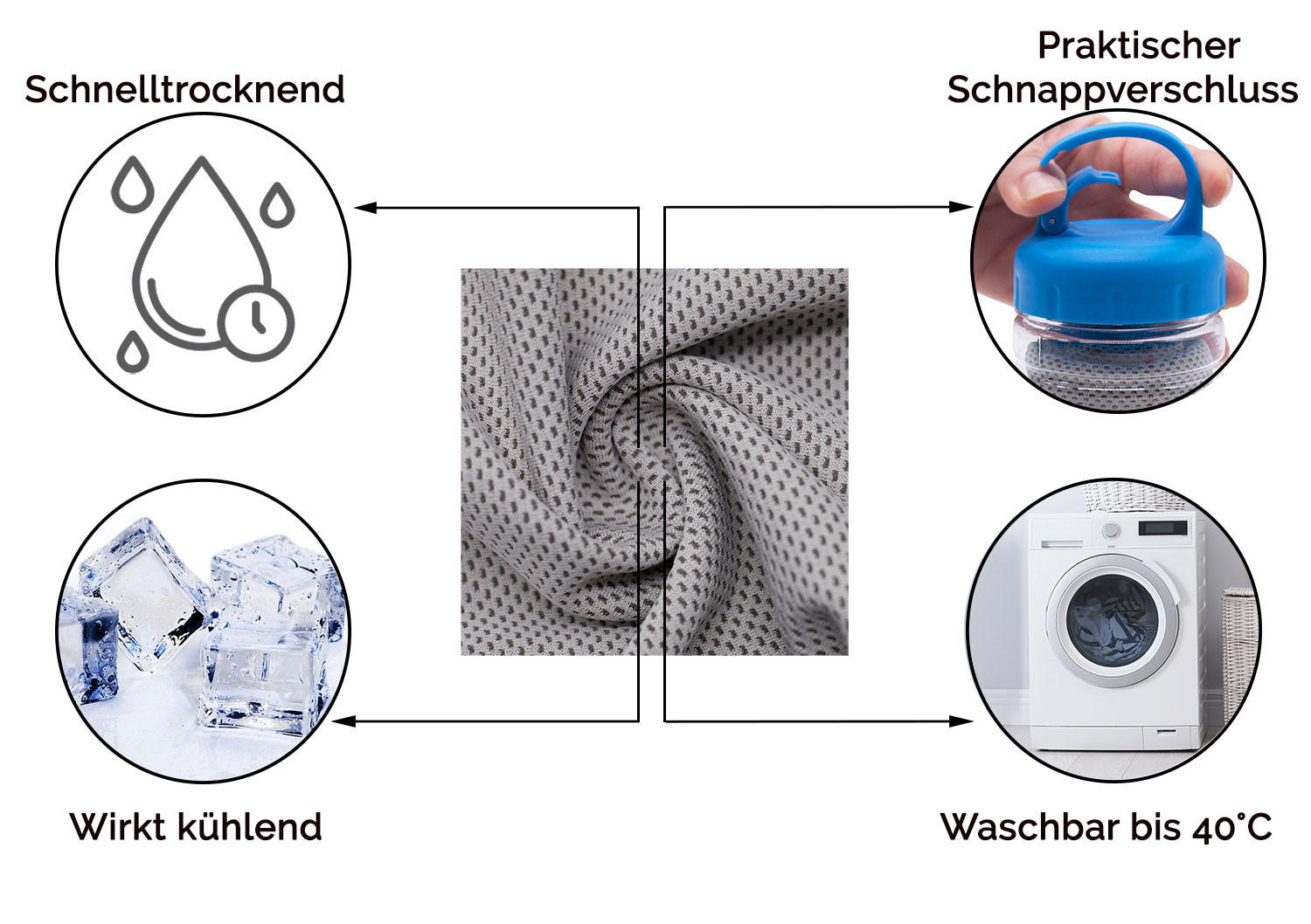 HANDTÜCHER, 30x90 cm, 100% Polyester, Grau - Anthrazit, Textil (30/90cm) - Zollner