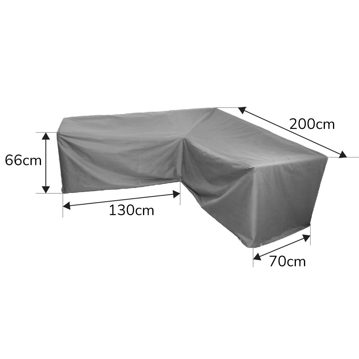 SCHUTZHÜLLE Abdeckung für Garten-Lounge-Ecke B 200 x T 200 x H 66 cm - Grau, Textil (300/66/400cm) - Supellex
