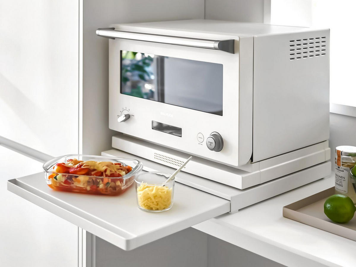 ARBEITSPLATTEN-AUSZIEHTABLETT Tower weiß 45/4/37 cm - Weiß, Metall (45/4/37cm) - Yamazaki