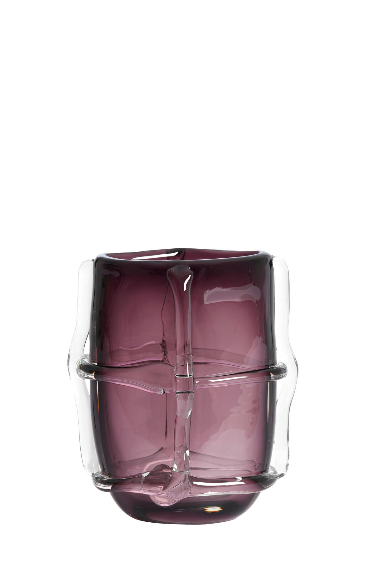 VAZE Ashoro Lila 19/14/22 cm - Lila, Glas (22cm) - Light & Living