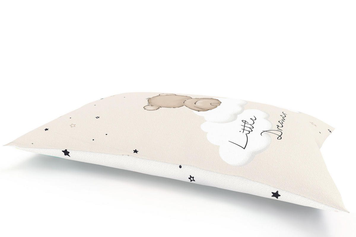 KINDER-SITZSACK - Little Dreamer - Beige/Weiß, Textil (100/25/135cm) - Green Bean