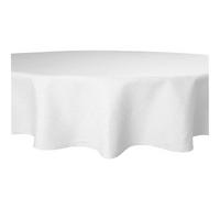 TISCHDECKE Leinenoptik 160 cm rund Weiß - Weiß, Textil (160cm) - TiborTex