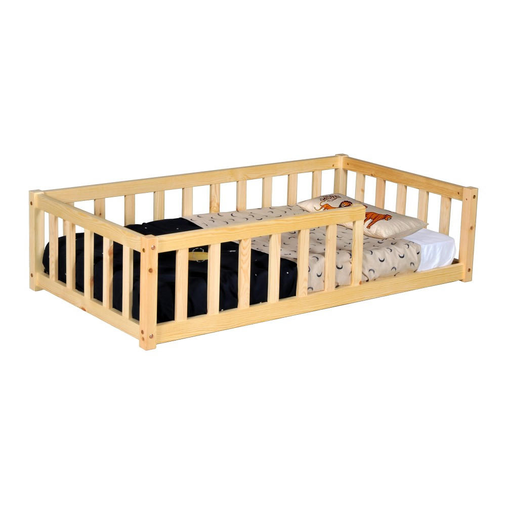 KINDERBETT NINO MIT LATTENROST/ Kinderbett 70x140 - Naturholz - Naturfarben, Holz (70/140cm) - Weber Industries