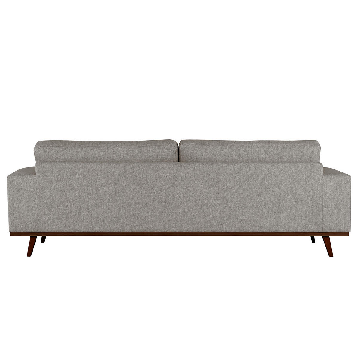 3-SITZER SOFA - Graubraun/Buchefarben, Buchenholz/Textil (237/81/88cm) - home24