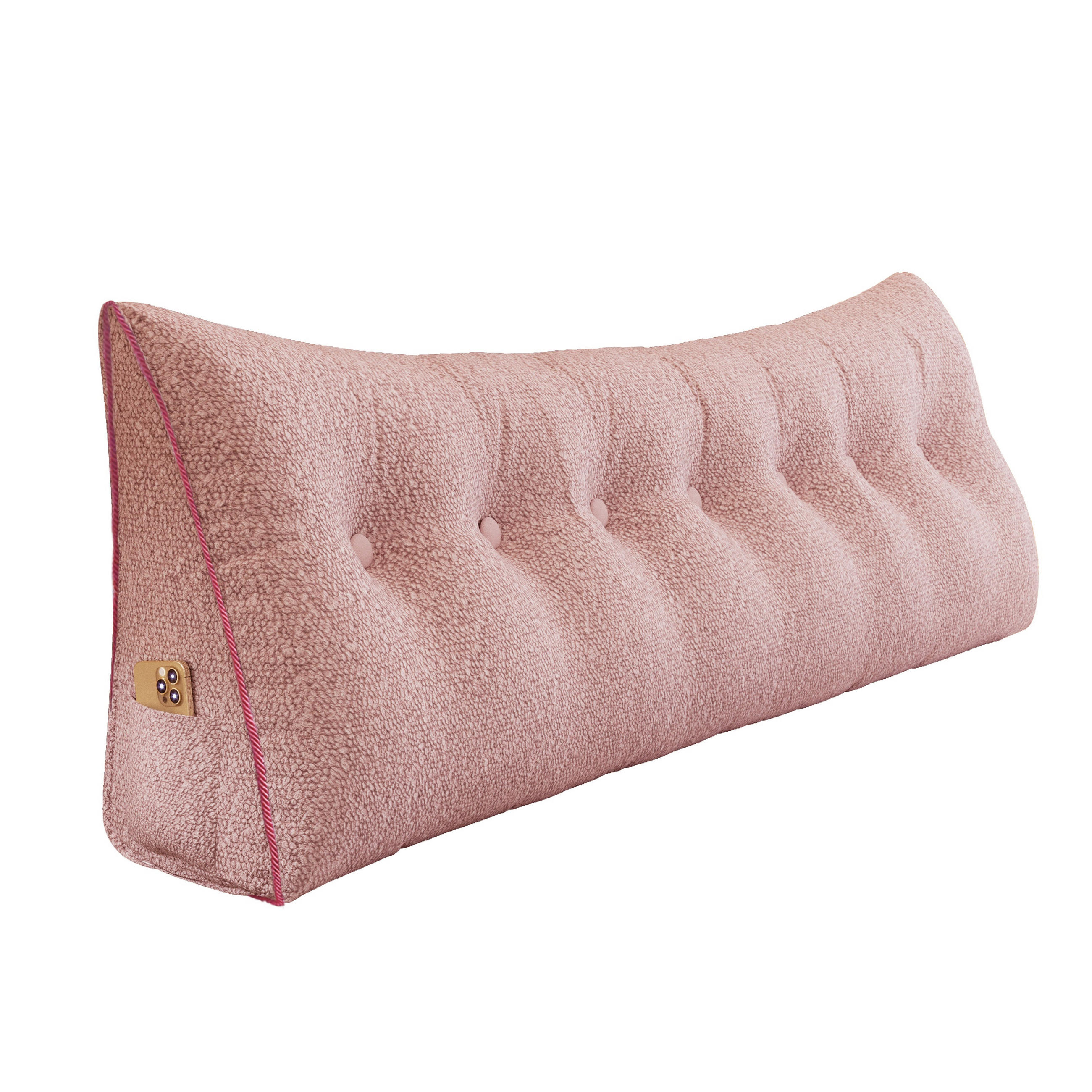 RÜCKENKISSEN Plüsch Rosa 200 cm - Altrosa, Textil (50/200cm) - Vercart