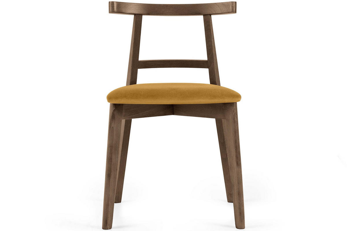 ESSTISCHSTÜHLE LILIO 2 St Vintage, Gelb / Lefkas-Eiche - Eichefarben/Gelb, Holz/Textil (47/76/45cm) - KONSIMO®