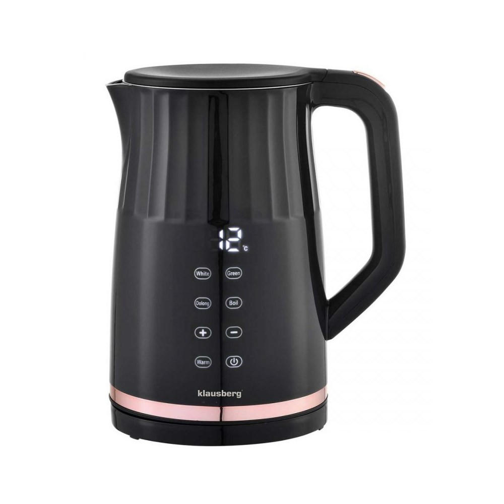 WASSERKOCHER ELEKTRISCH Schwarz 22/20/24 cm 61572 - Schwarz, Metall (20/24/22cm) - Klausberg 