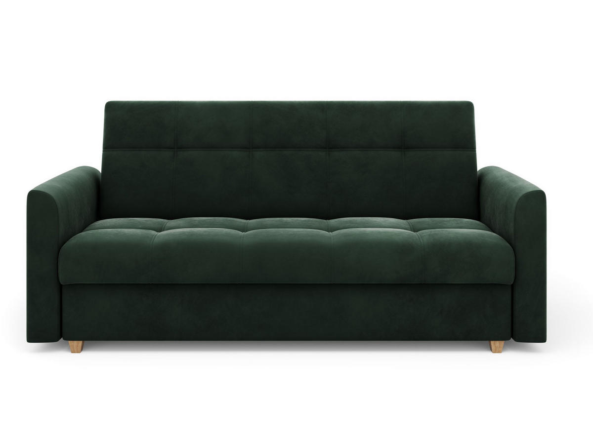 SOFA LENTO mit Schlaffunktion ITAKA 27 mit Stauraum - Grau, Textil (87/95/216cm) - Bedante
