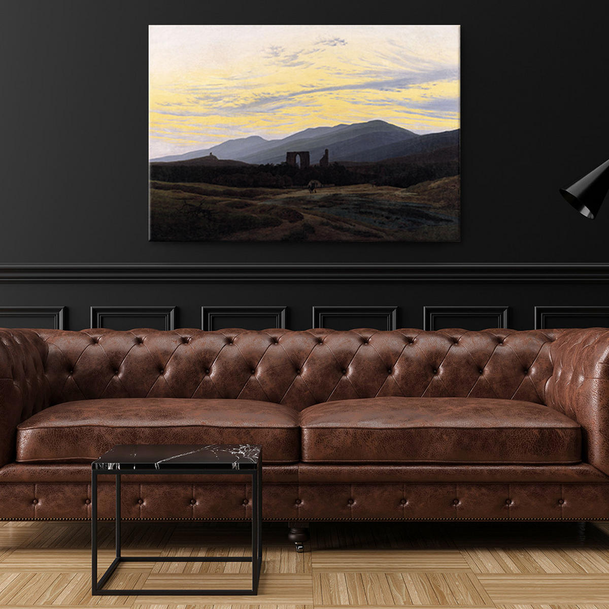 WANDBILD ruine im riesengebirge caspar david friedrich - Multicolor, Textil (60/40cm) - Feeby