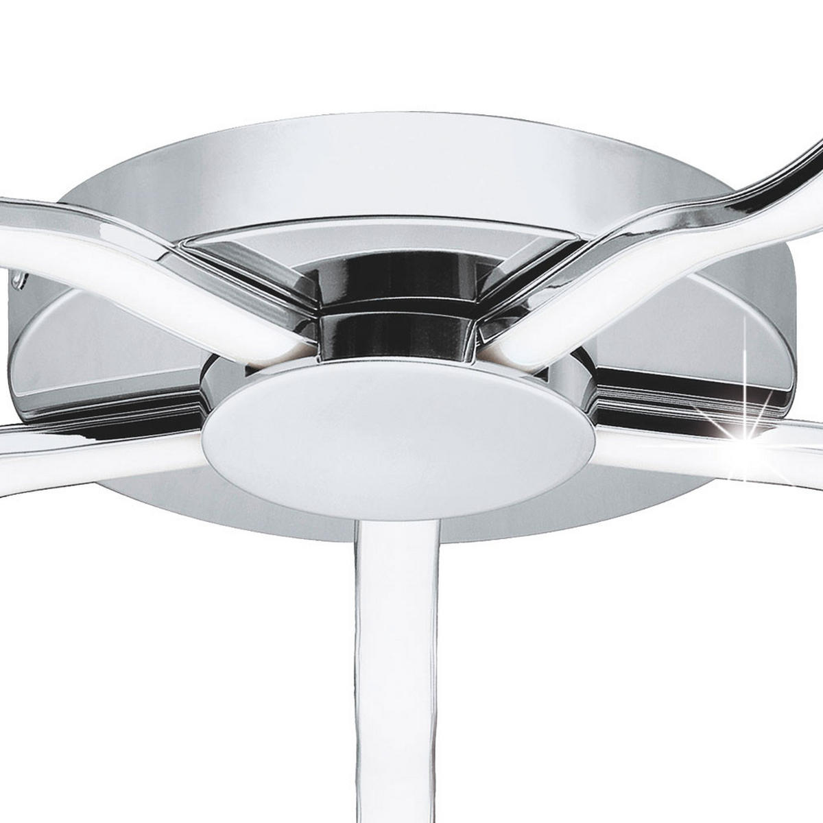 LED DECKENLEUCHTE Roncade Silber Chrom - Silberfarben, Metall (78.5/78.5/6cm)