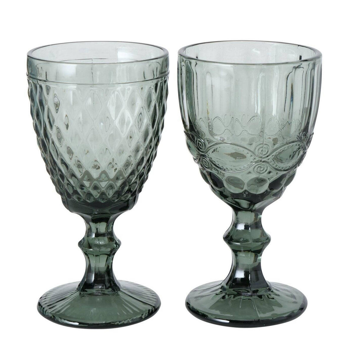 WEINGLAS Aurora 300 ml - Grau, Glas (300L) - Boltze Home