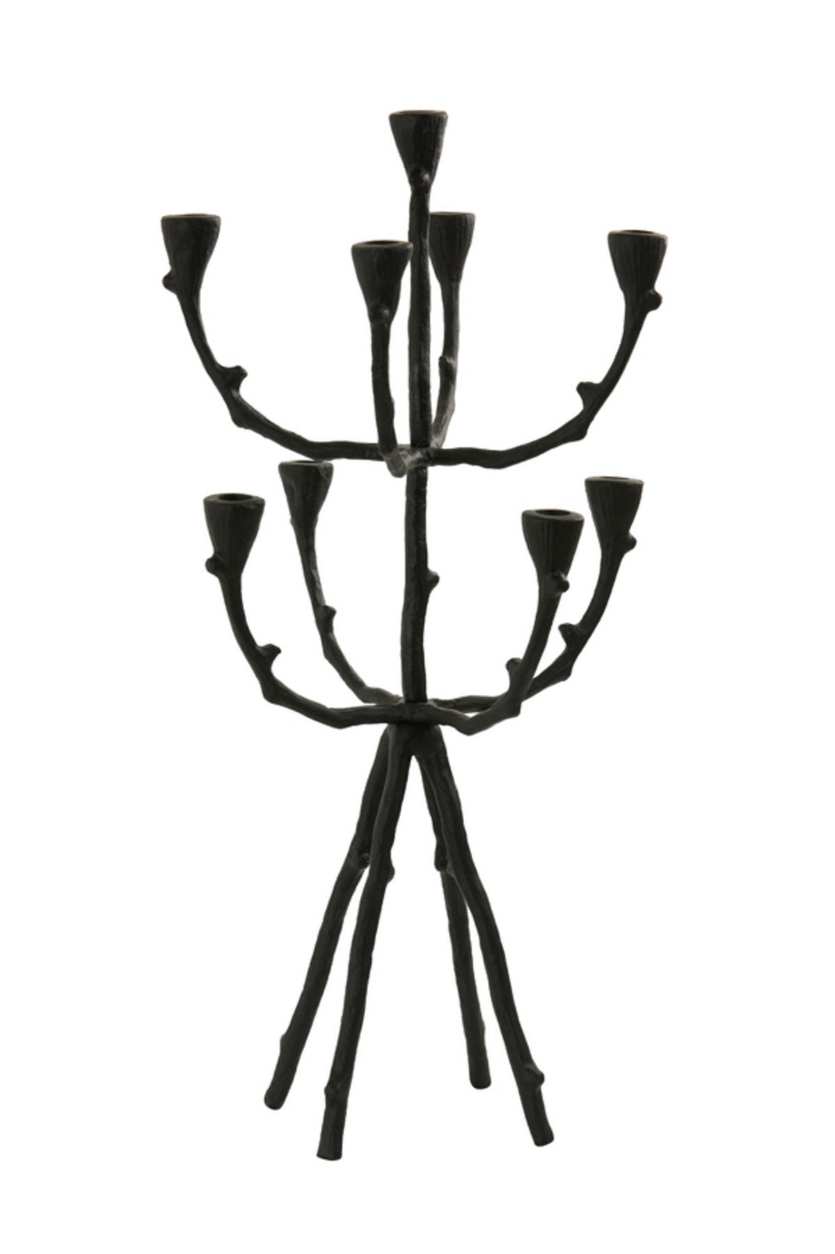 KERZENHALTER Ranica Schwarz Ø29/63,5 cm - Schwarz, Metall (29/63.5/29cm) - Light & Living