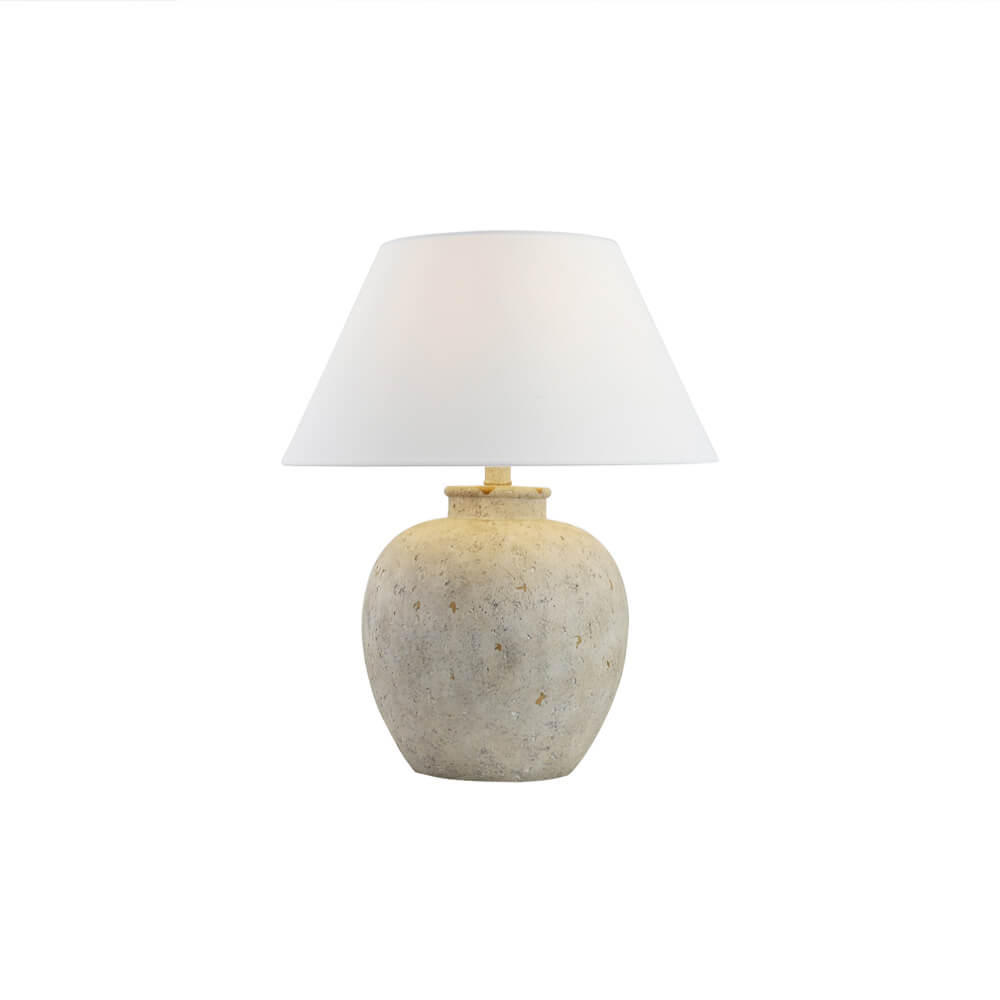 TISCHLAMPE LENE - Weiß, Kleine Tischlampe - Weiß, Holz/Kunststoff (42/42/51cm) - Home Deluxe