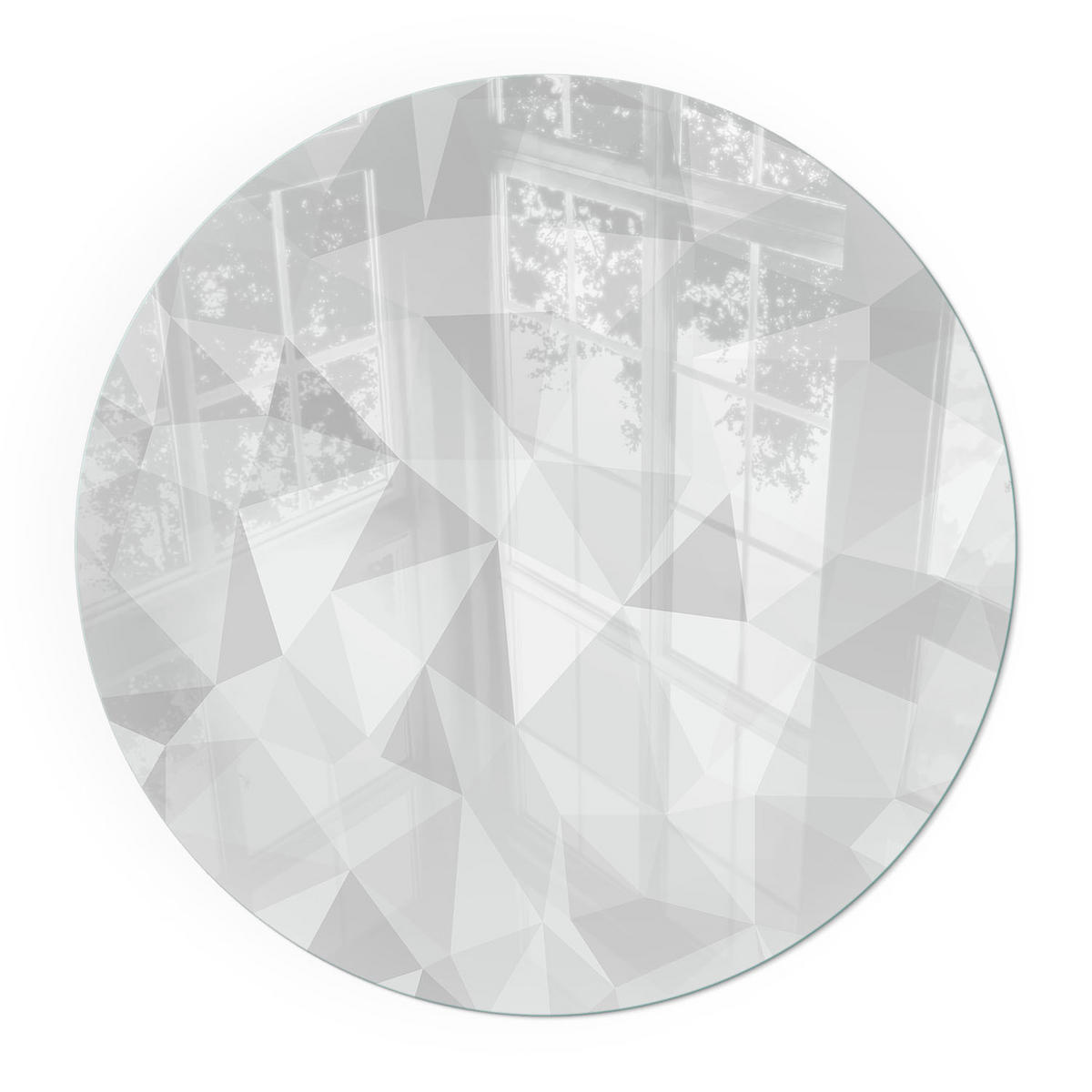 GLASPLATTE für Kamin Ø 80 cm - Grau, Glas (80/80/0.4cm) - TULUP