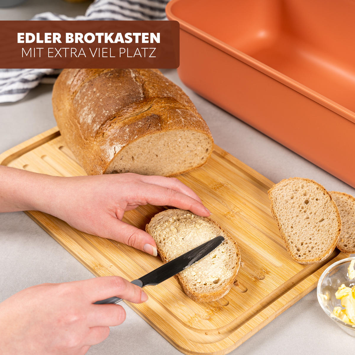 BROTKASTEN, braun - Rotbraun, Kunststoff (40/12.5/23cm) - bremermann