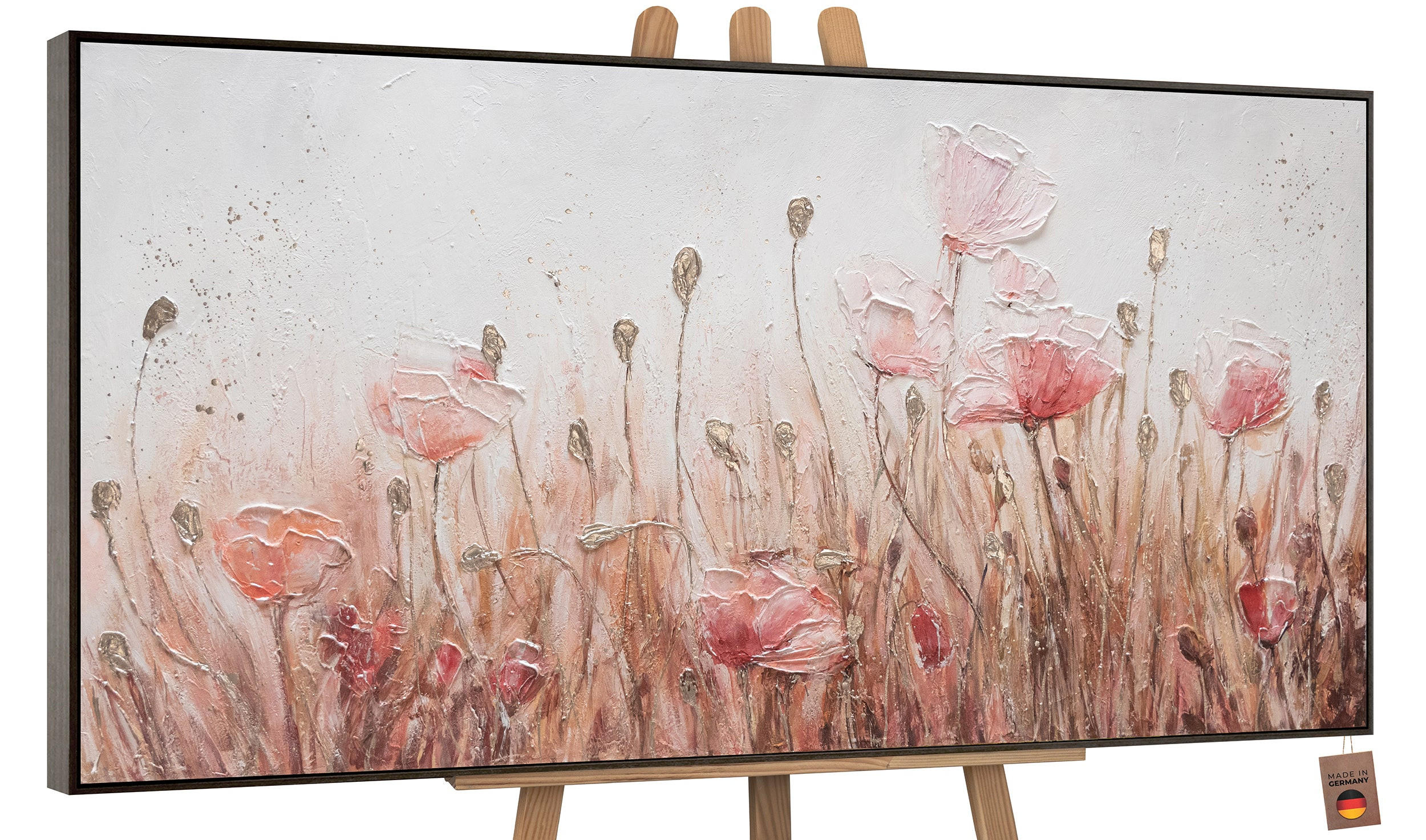 GEMÄLDE April Schattenfugenrahmen Grau 200x100 cm - Grau, Holz (200/100cm) - YS-art gallery