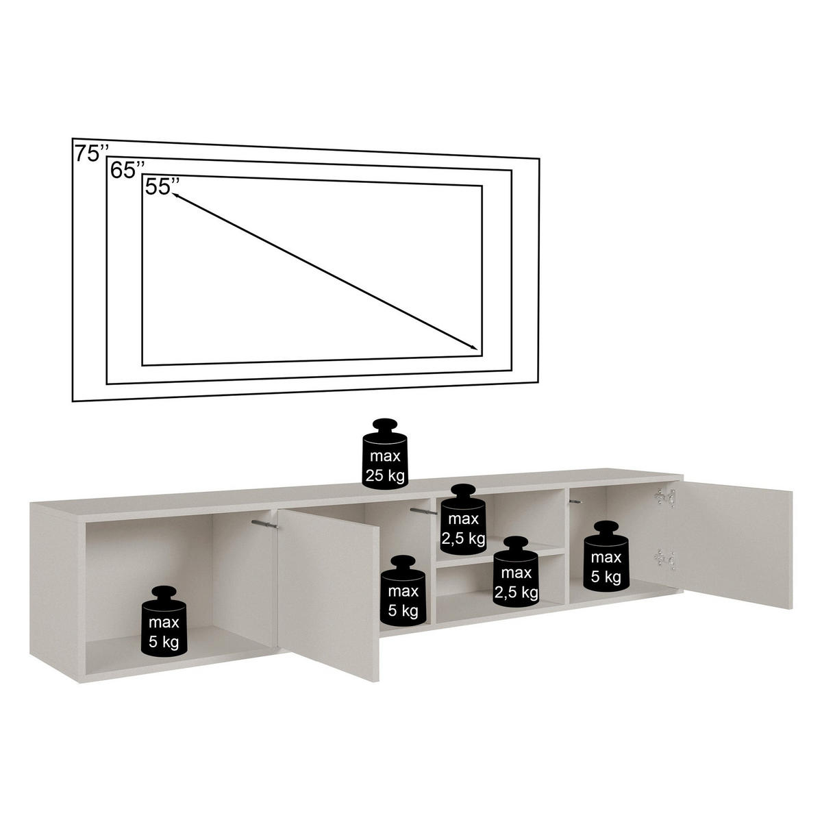 TV-STOLÍK Sanva Orech warmia 200 cm - tmavohnedá, kompozitné drevo (200/40/35cm) - Selsey