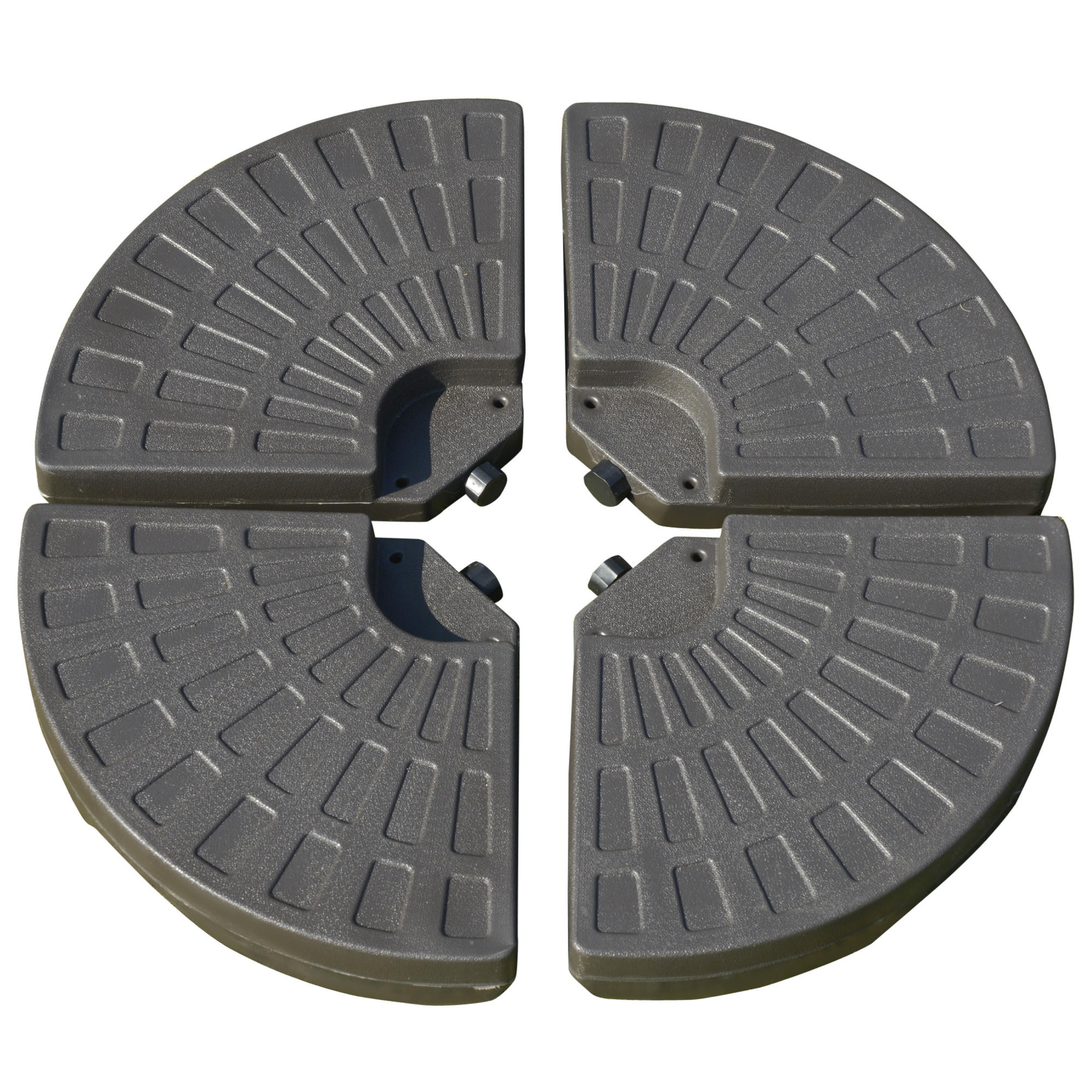 SCHIRMSTÄNDER mit 17 kg Wasser oder 25 kg Sand befüllbar HDPE Kaffee 100 x 100 x 10,5 cm - Braun, Kunststoff (100/100cm) - Outsunny