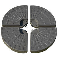 SCHIRMSTÄNDER mit 17 kg Wasser oder 25 kg Sand befüllbar HDPE Kaffee 100 x 100 x 10,5 cm - Braun, Kunststoff (100/100cm) - Outsunny