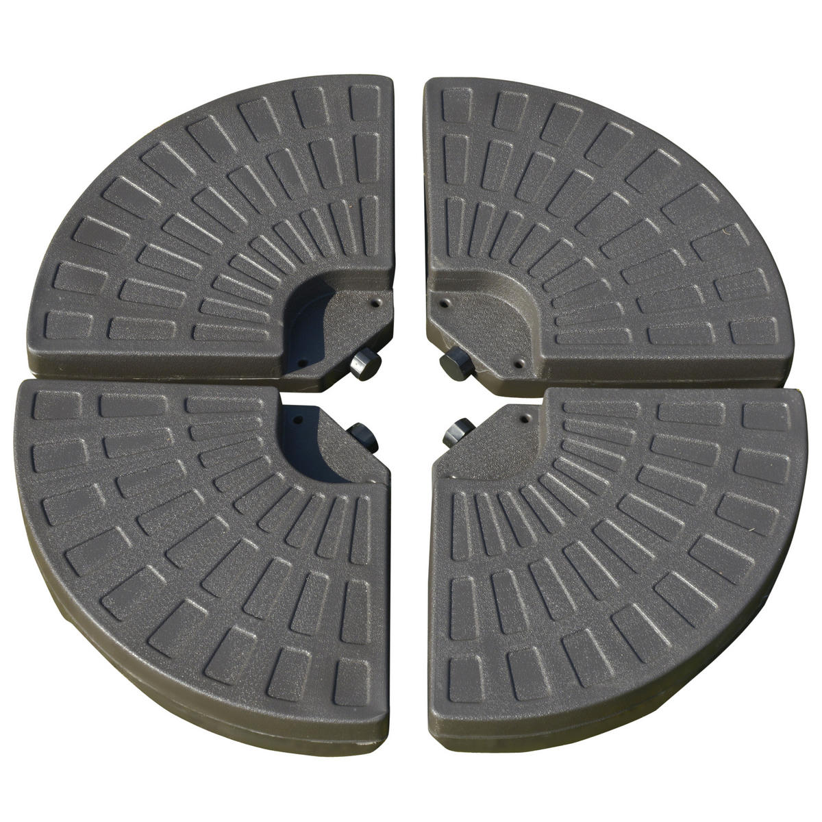 SCHIRMSTÄNDER mit 17 kg Wasser oder 25 kg Sand befüllbar HDPE Kaffee 100 x 100 x 10,5 cm - Braun, Kunststoff (100/100cm) - Outsunny