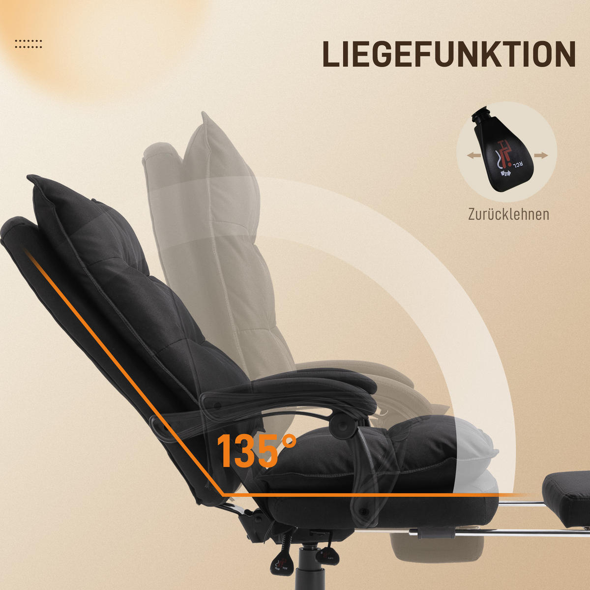 BÜROSTUHL mit Massagefunktion, Ergonomischer Schreibtischstuhl, Schwarz - Schwarz, Kunststoff (62/130/70cm) - Vinsetto