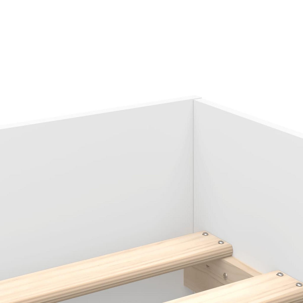 BETTGESTELL Mit Schubladen Weiss 100/200 Cm - Weiß, Holzwerkstoff (100/200cm) - vidaXL