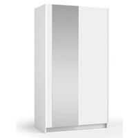 SCHWEBETÜRENSCHRANK Sofia weiß 100 / 54 / 182cm - Weiß, Holz/Holzwerkstoff (100/182/54cm) - Feldmann-Wohnen