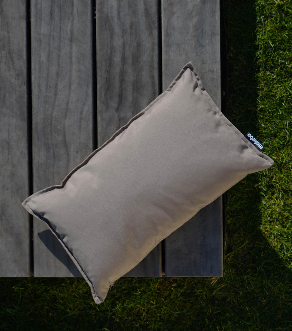 OUTDOORKISSEN SET Das Ruhepolster - Taupe, Textil (50/6cm) - Mokebo