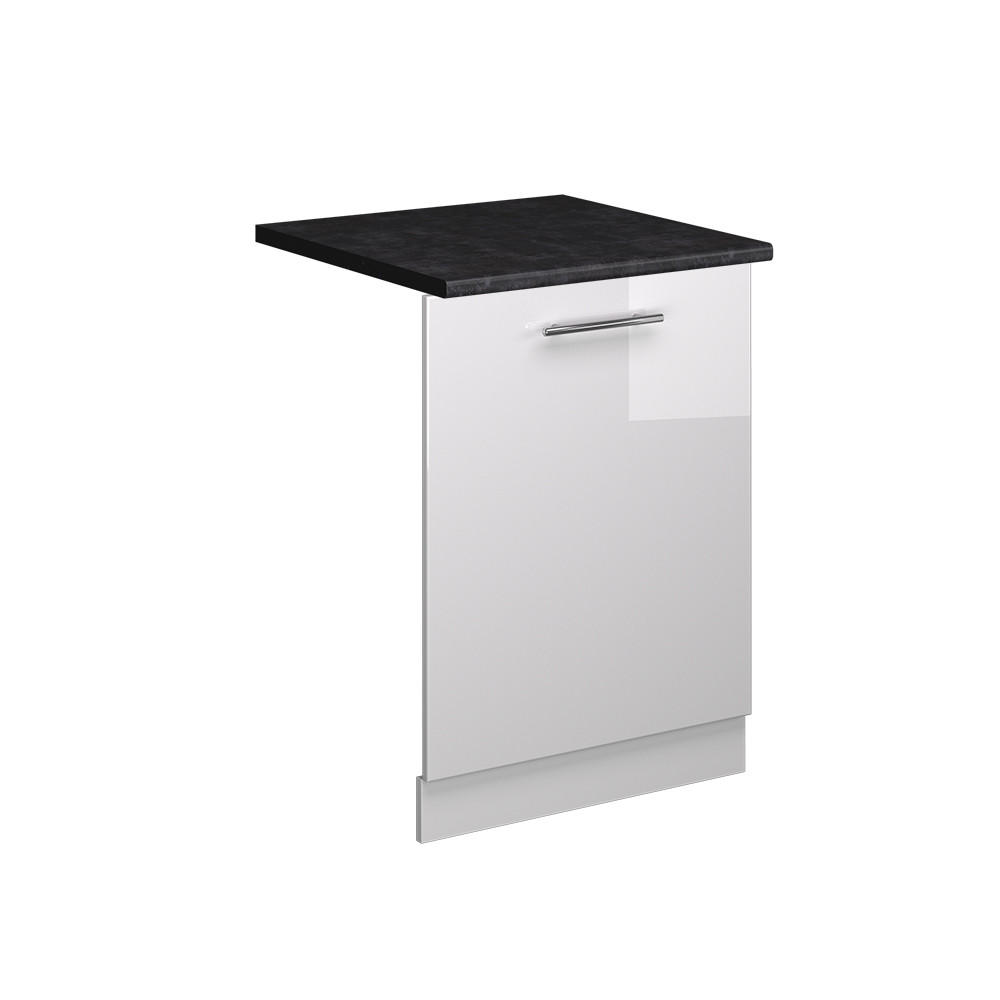 GESCHIRRSPÜLBLENDE Fame-Line Weiß Hochglanz 60 cm , AP Anthrazit - Weiß Hochglanz/Weiß, Holzwerkstoff (60/81.8/1.6cm) - Vicco