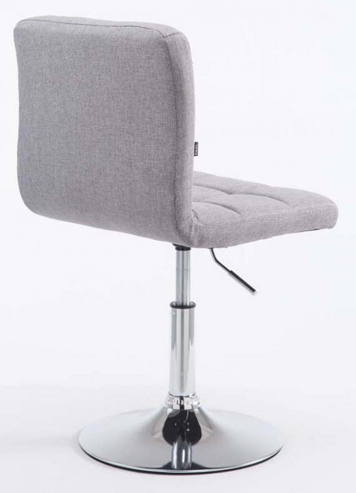 DREHSTUHL 2er Set Stoff grau - Chromfarben/Grau, Textil/Metall (44/74/49cm) - CLP