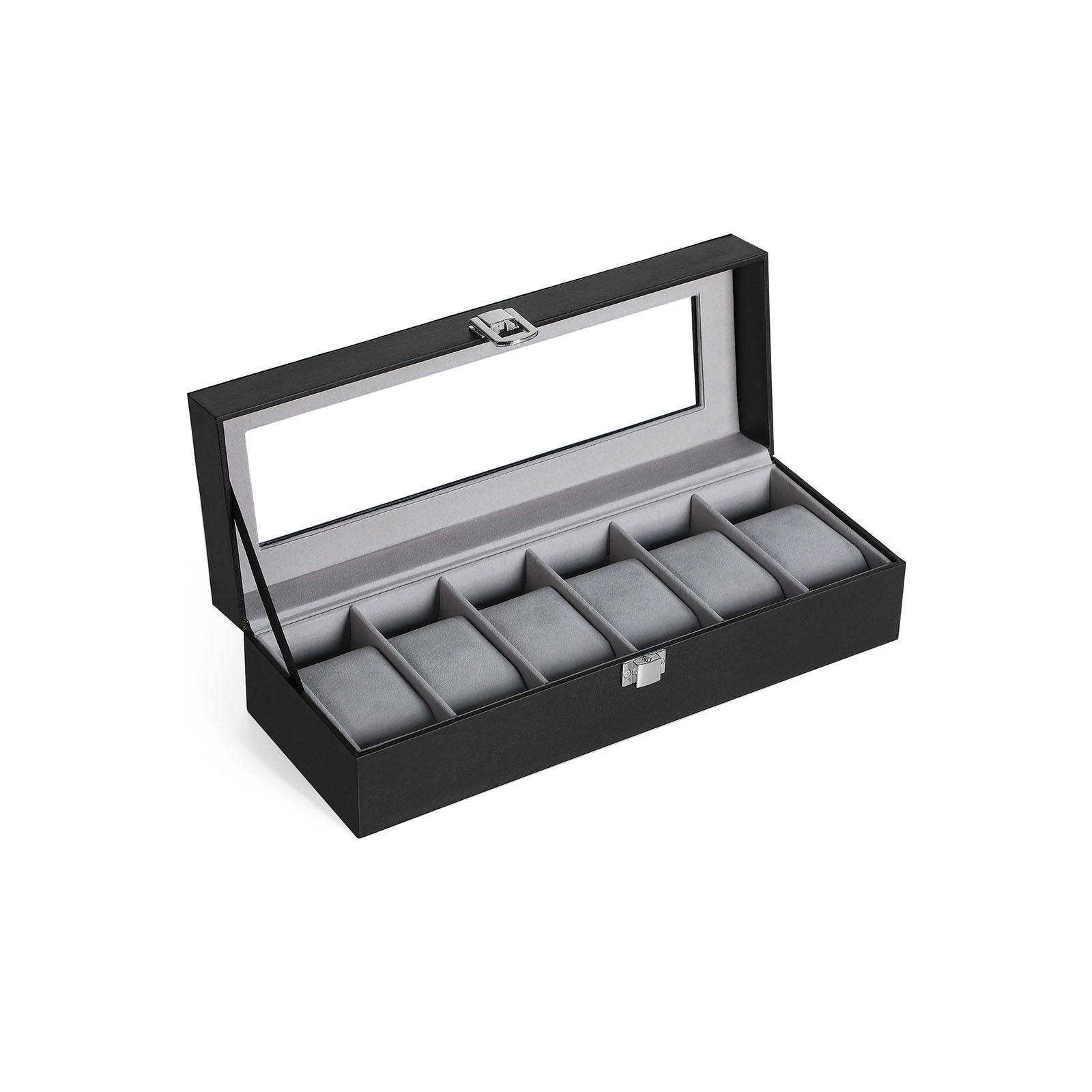 UHRENBOX PORT OF SPAIN - Grau, Glas (11.2/8/30cm) - Hansiro