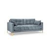 SOFA Mamaia aus Samt hellblau 2 Sitzplätze - Hellblau, Textil (92/75/152cm) - Micadoni